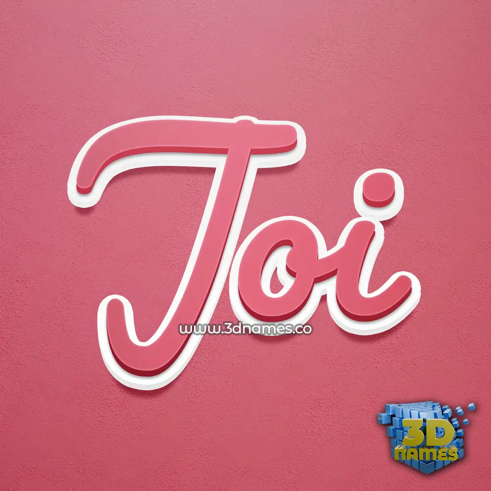 joi in Red Scribble style - 3D name wallpaper