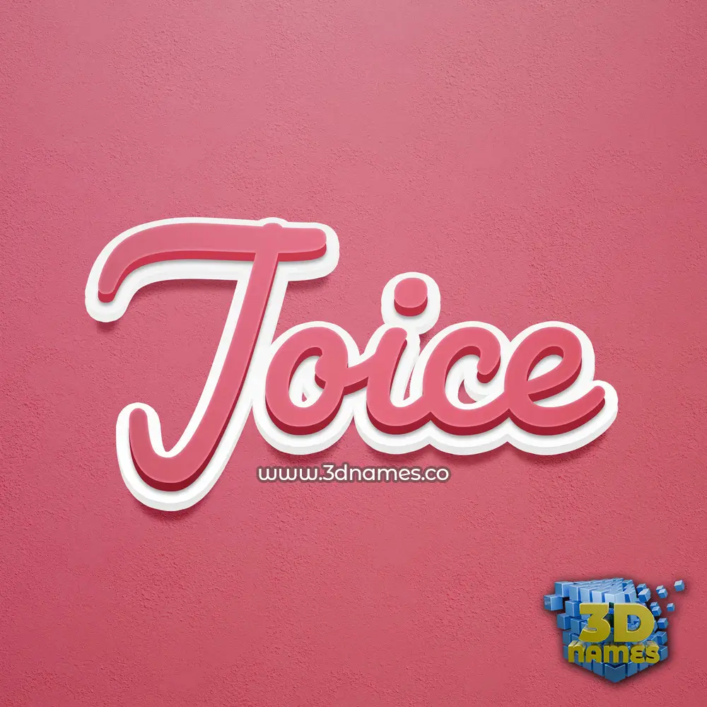 joice in Red Scribble style - 3D name wallpaper