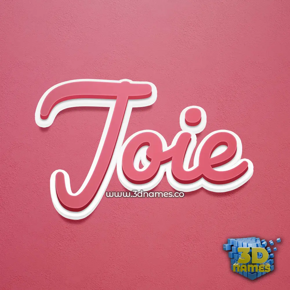 joie in Red Scribble style - 3D name wallpaper