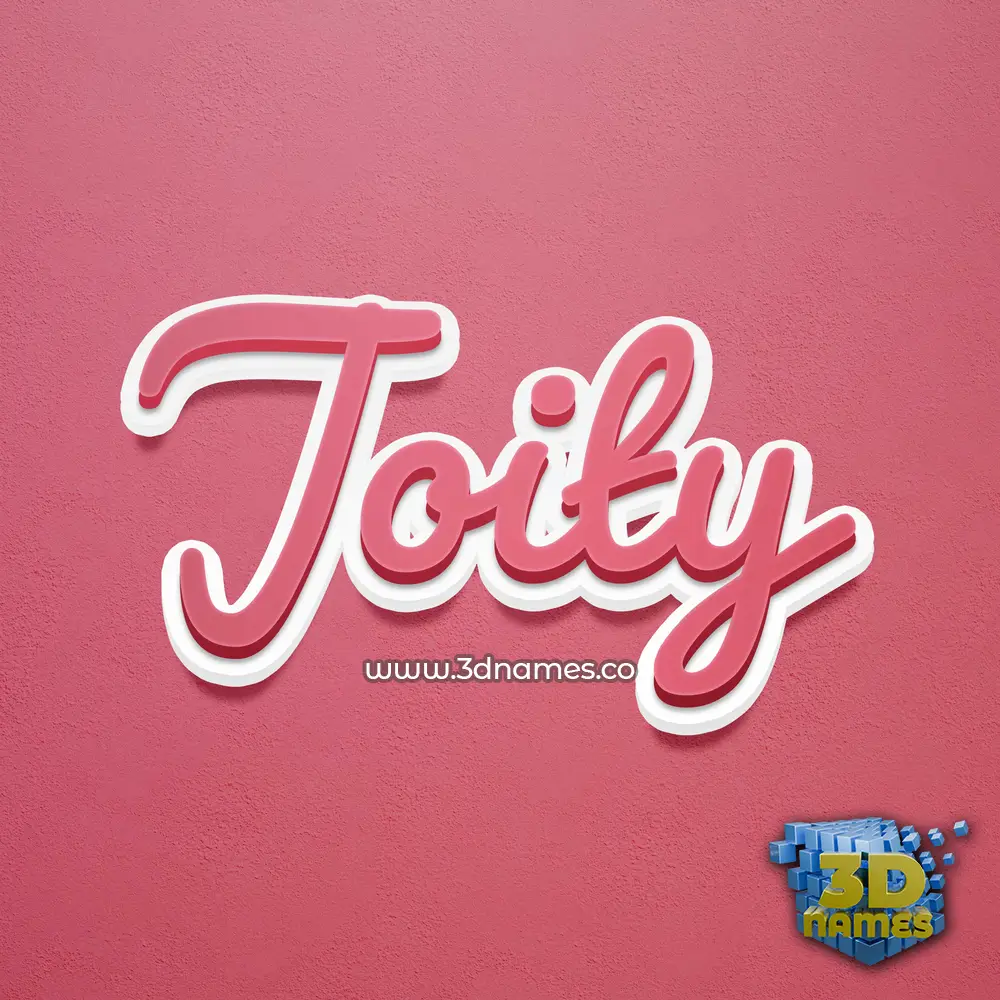 joity in Red Scribble style - 3D name wallpaper