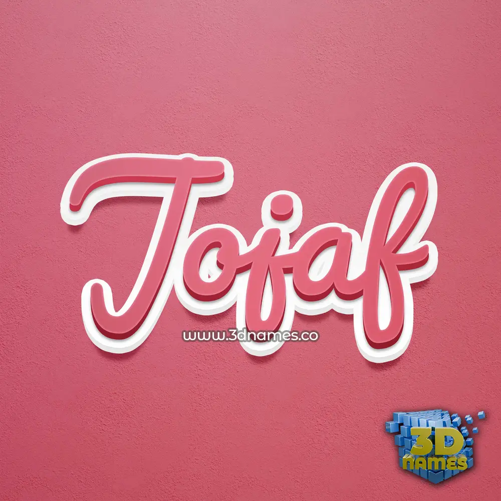 jojaf in Red Scribble style - 3D name wallpaper