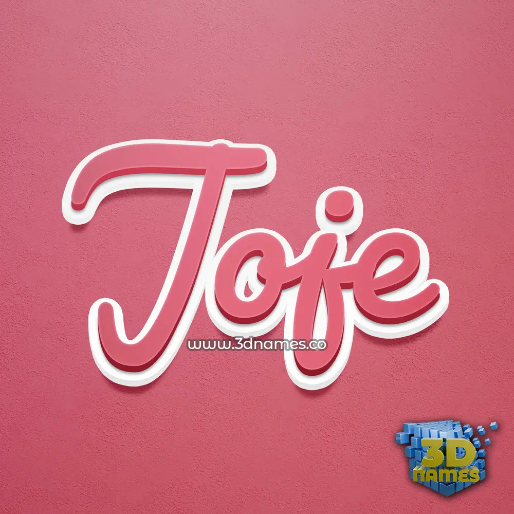 joje in Red Scribble style - 3D name wallpaper