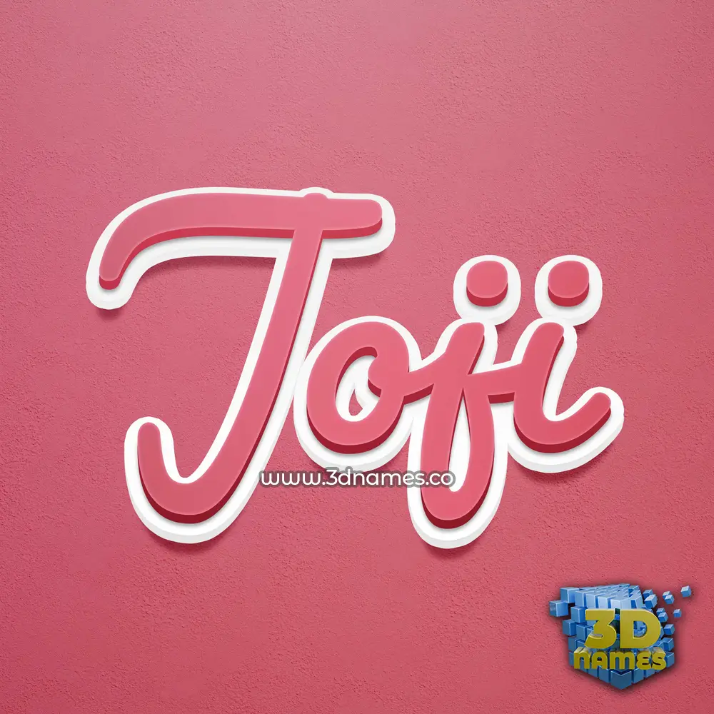 joji in Red Scribble style - 3D name wallpaper