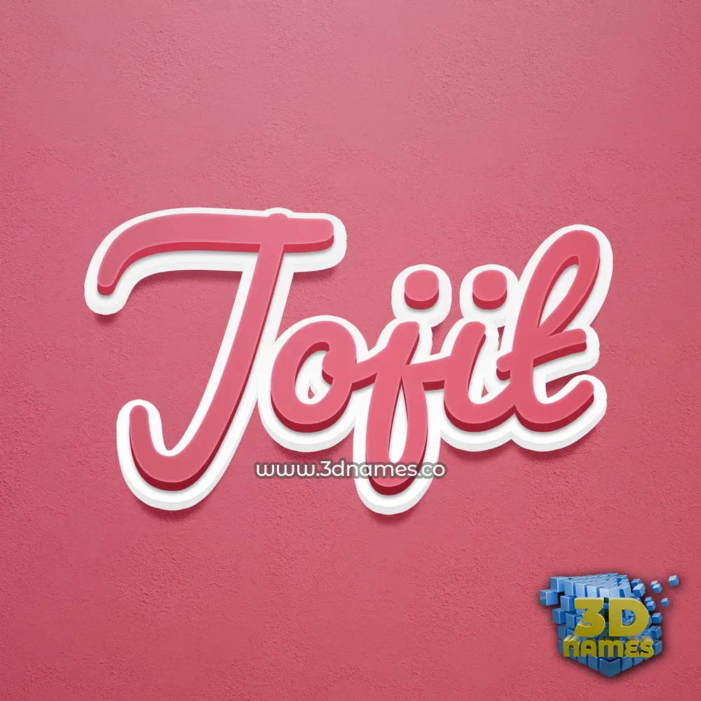 jojit in Red Scribble style - 3D name wallpaper