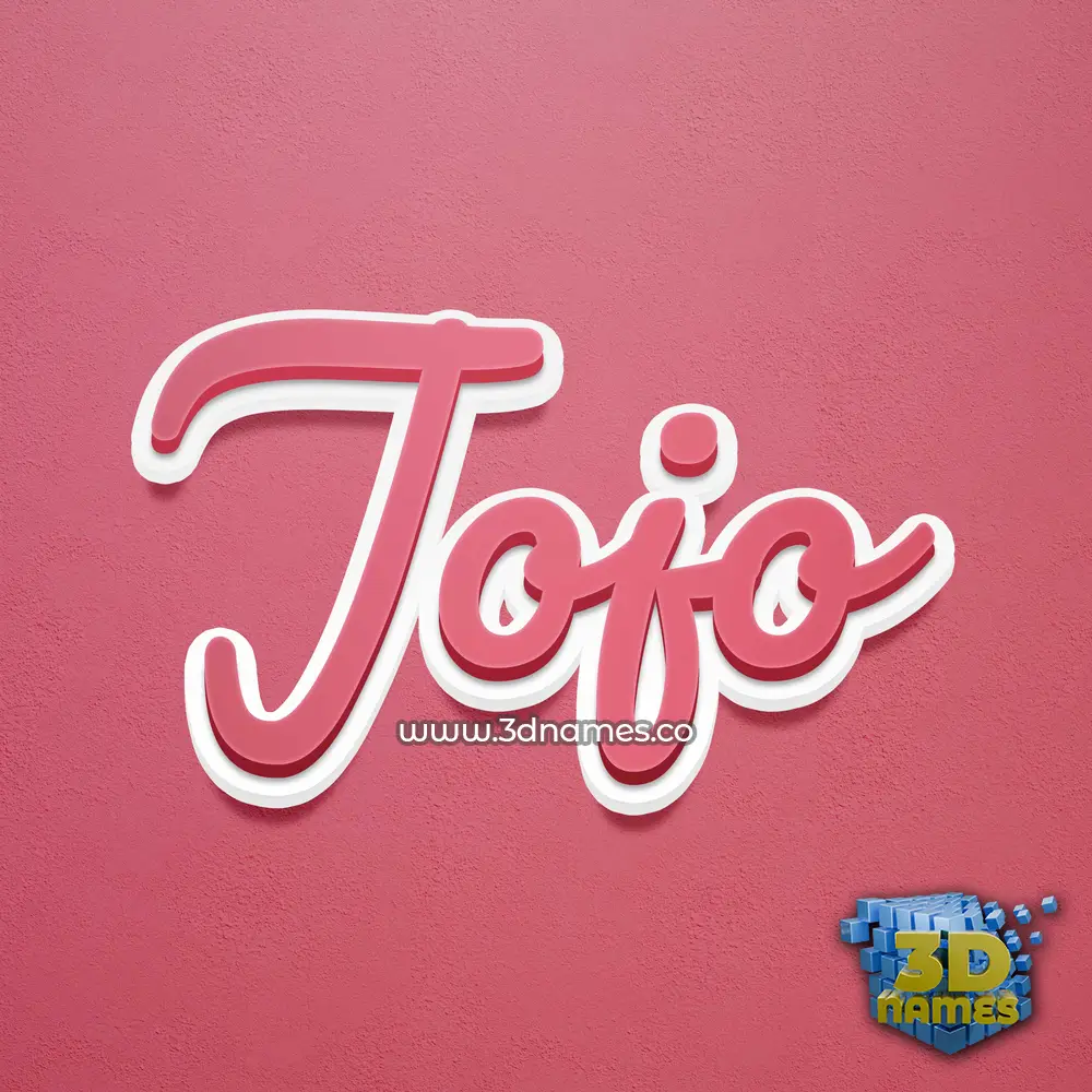 jojo in Red Scribble style - 3D name wallpaper
