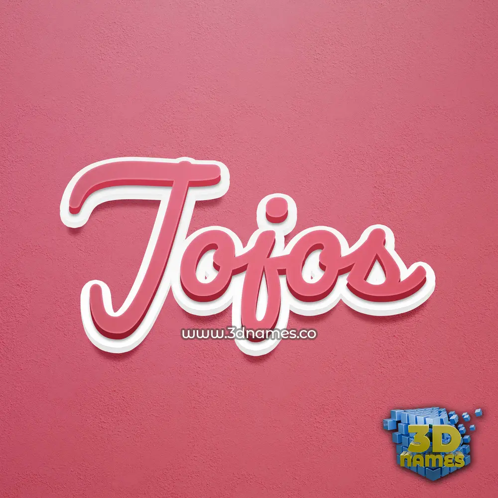 jojos in Red Scribble style - 3D name wallpaper