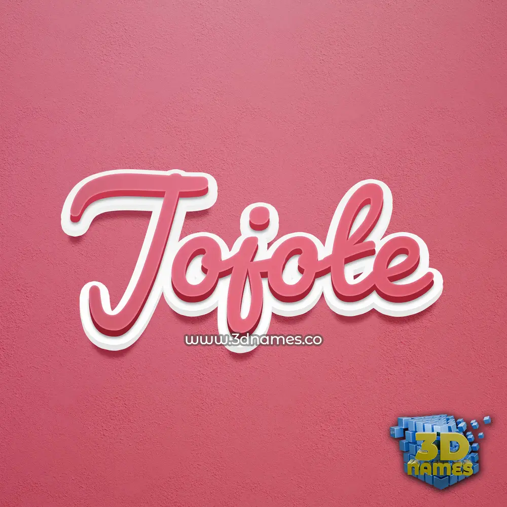 jojote in Red Scribble style - 3D name wallpaper