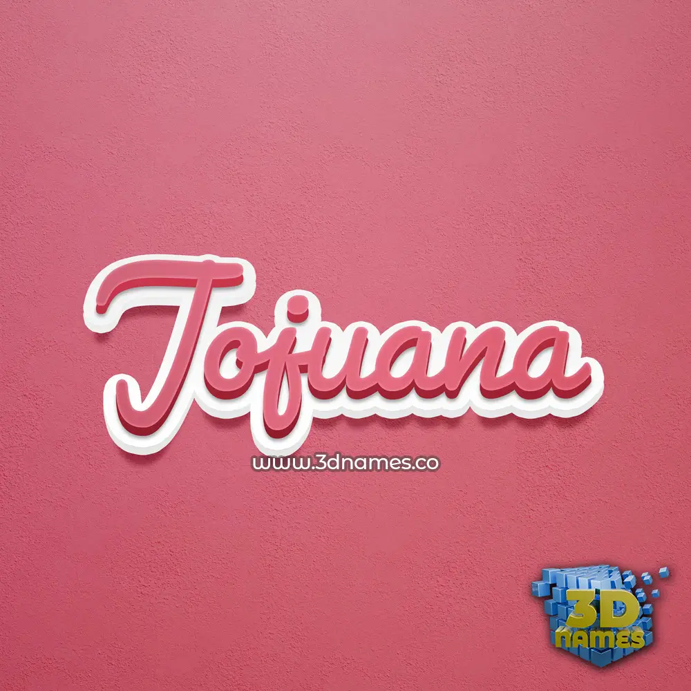 jojuana in Red Scribble style - 3D name wallpaper