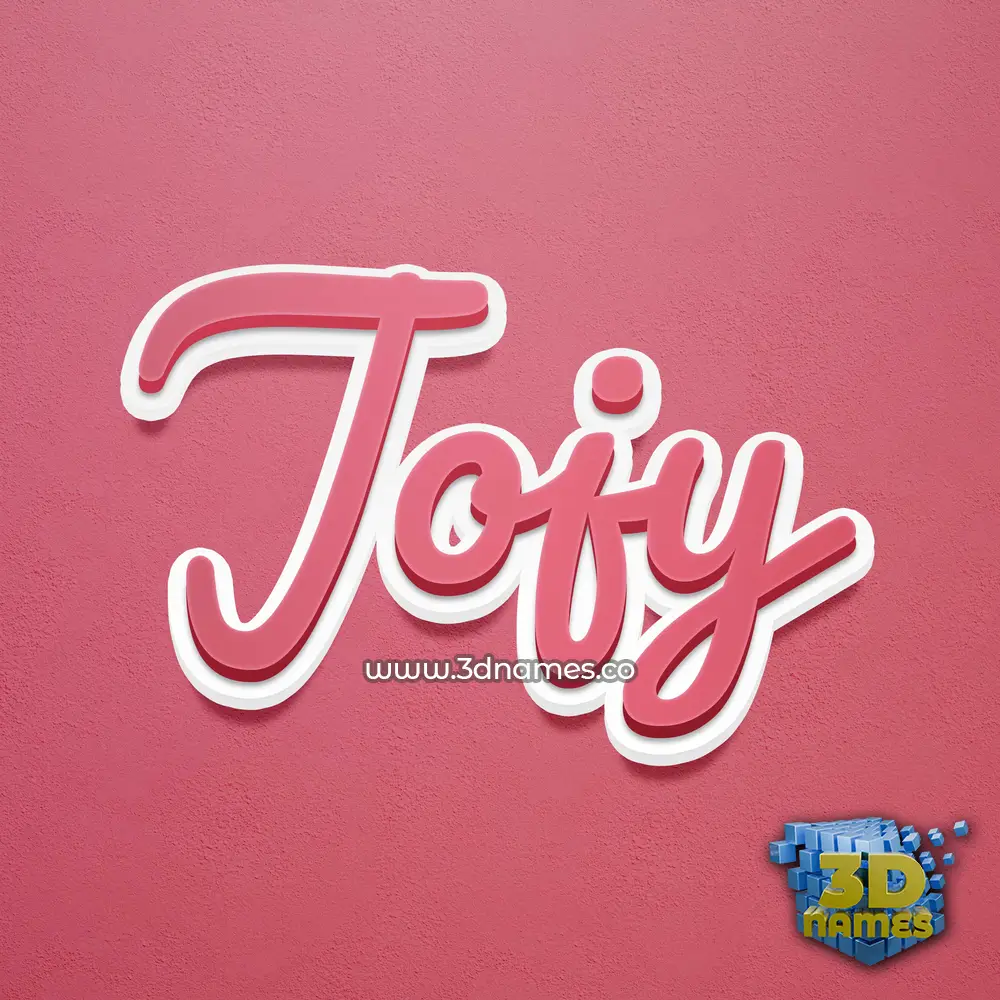 jojy in Red Scribble style - 3D name wallpaper