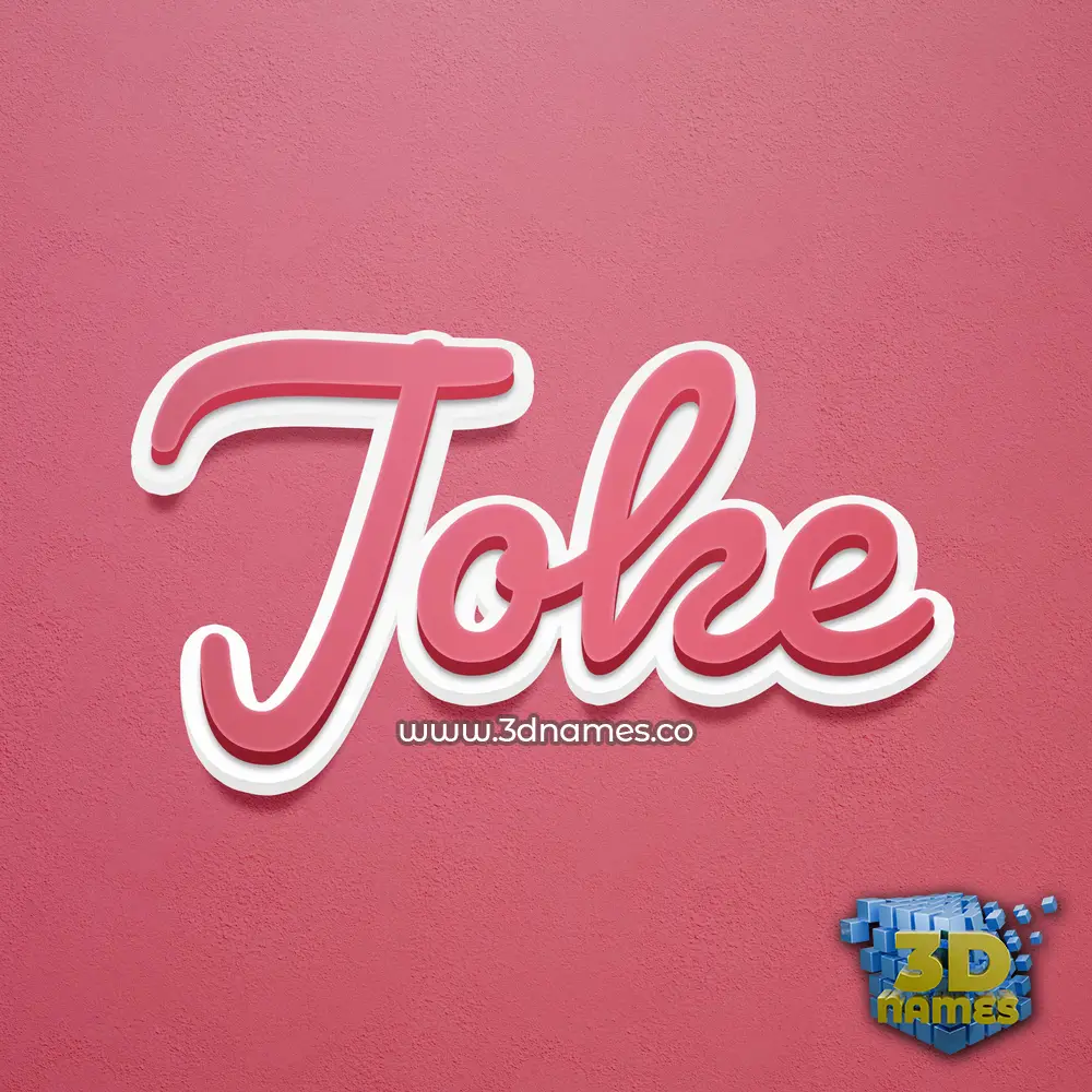 joke in Red Scribble style - 3D name wallpaper