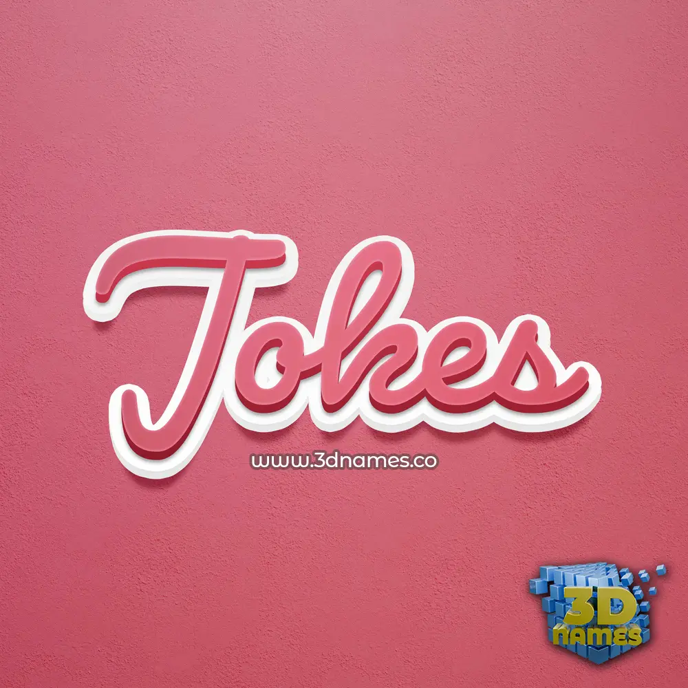 jokes in Red Scribble style - 3D name wallpaper