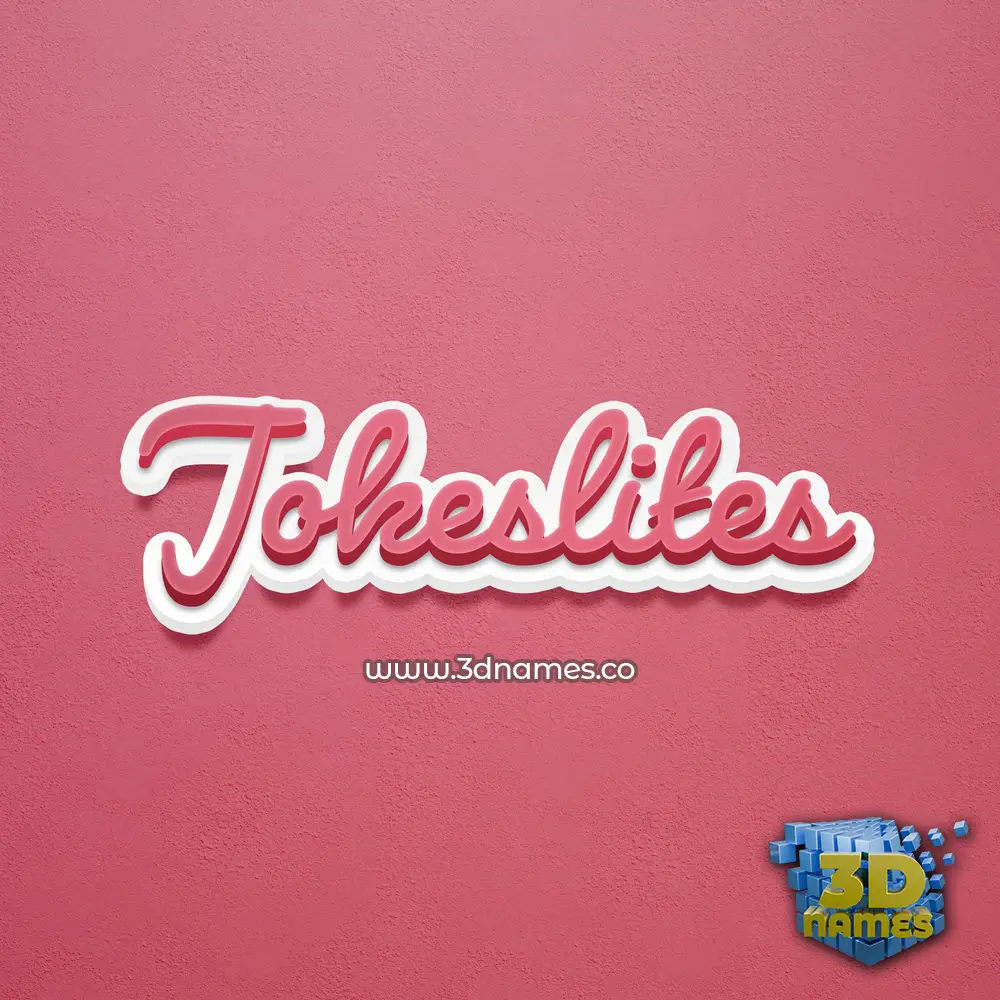 jokeslites in Red Scribble style - 3D name wallpaper