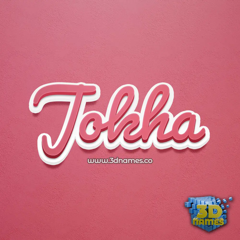 jokha in Red Scribble style - 3D name wallpaper