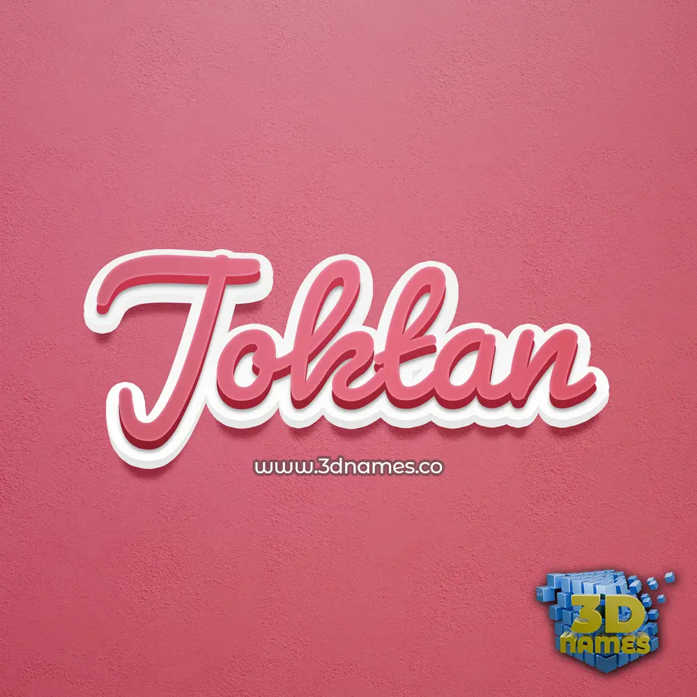 joktan in Red Scribble style - 3D name wallpaper