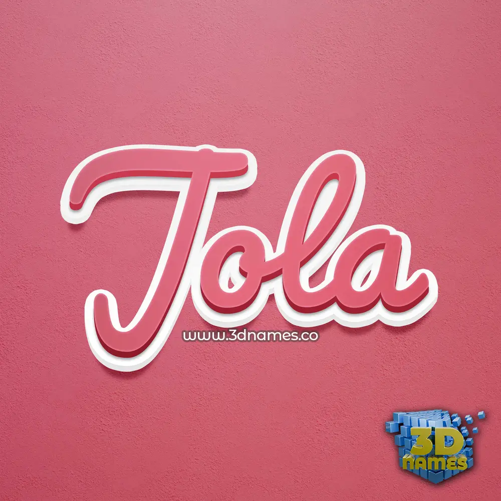 jola in Red Scribble style - 3D name wallpaper