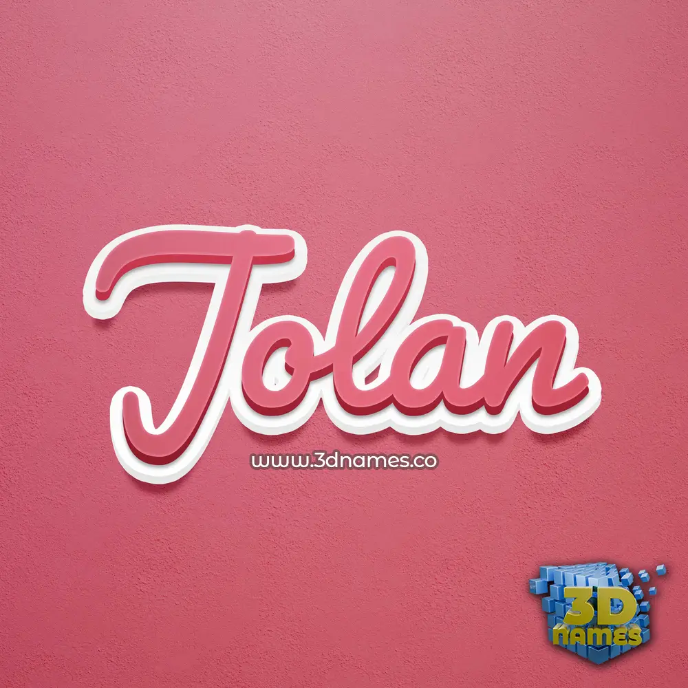 jolan in Red Scribble style - 3D name wallpaper