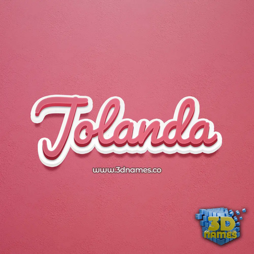 jolanda in Red Scribble style - 3D name wallpaper