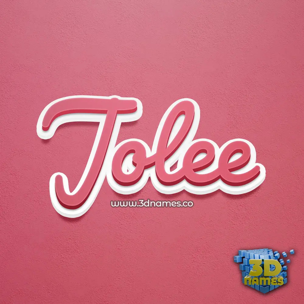 jolee in Red Scribble style - 3D name wallpaper