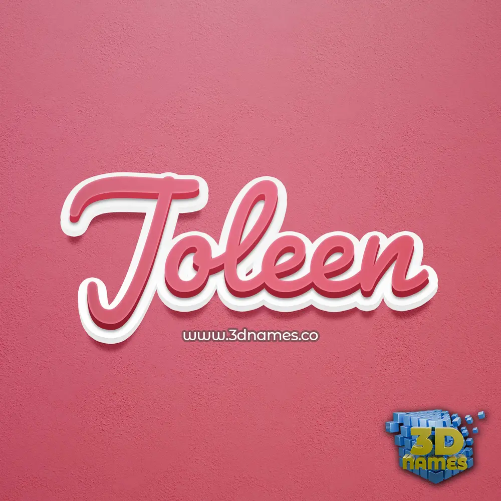 joleen in Red Scribble style - 3D name wallpaper