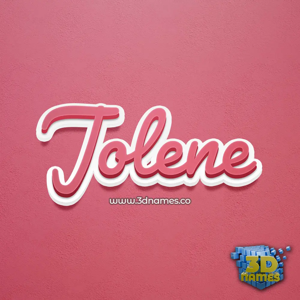 jolene in Red Scribble style - 3D name wallpaper