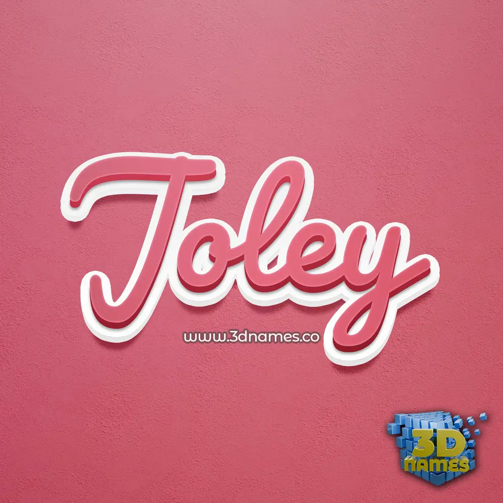 joley in Red Scribble style - 3D name wallpaper