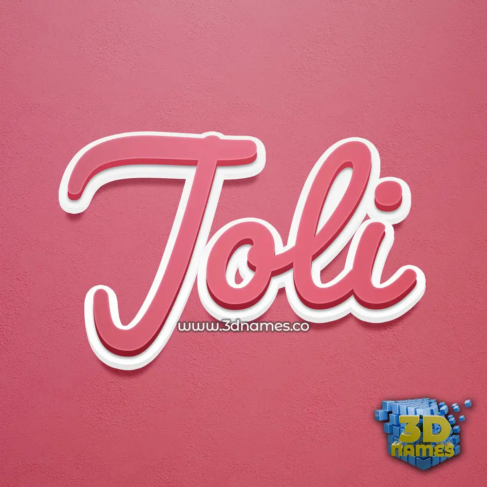 joli in Red Scribble style - 3D name wallpaper
