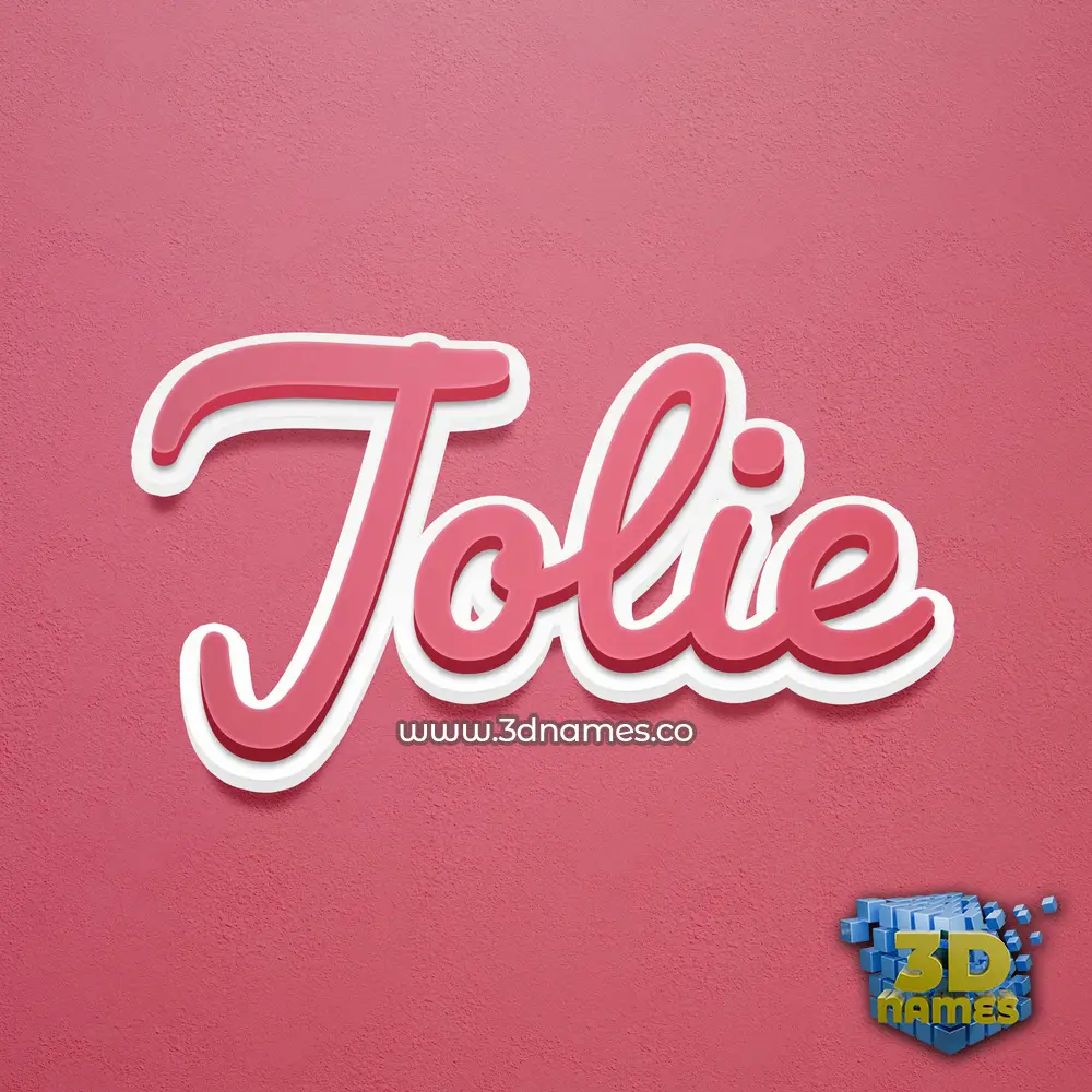 jolie in Red Scribble style - 3D name wallpaper
