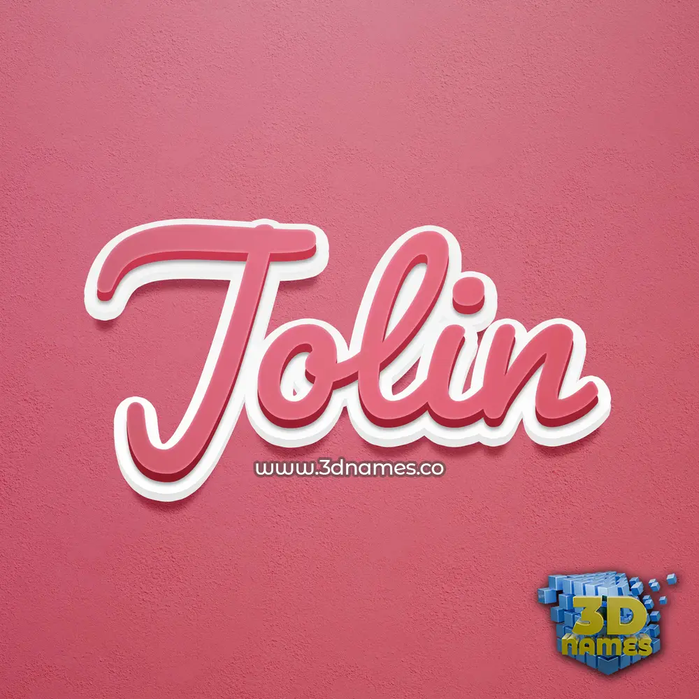 jolin in Red Scribble style - 3D name wallpaper