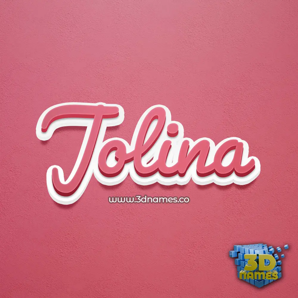 jolina in Red Scribble style - 3D name wallpaper