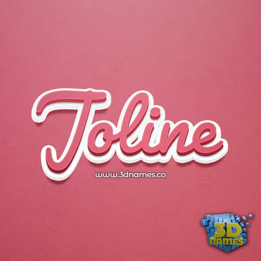 joline in Red Scribble style - 3D name wallpaper