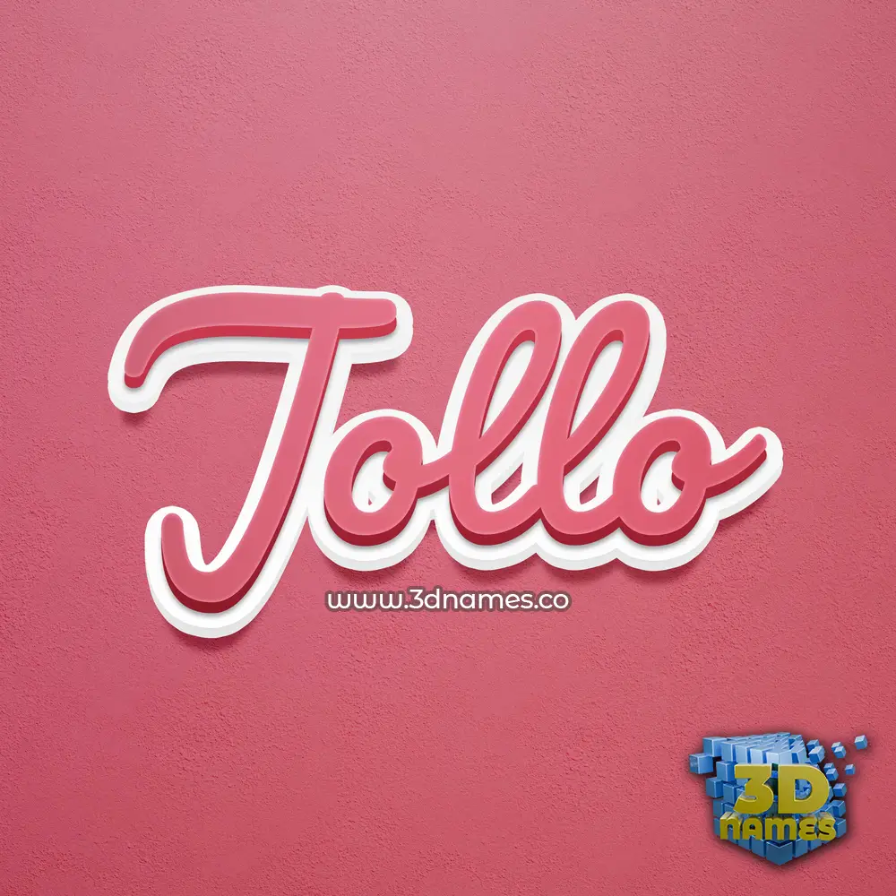 jollo in Red Scribble style - 3D name wallpaper