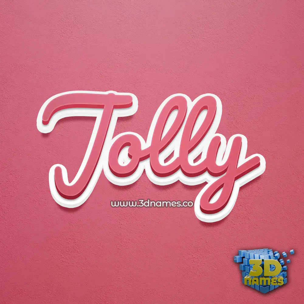jolly in Red Scribble style - 3D name wallpaper