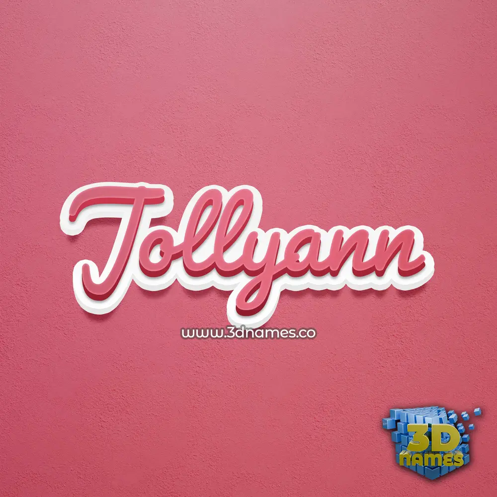 jollyann in Red Scribble style - 3D name wallpaper