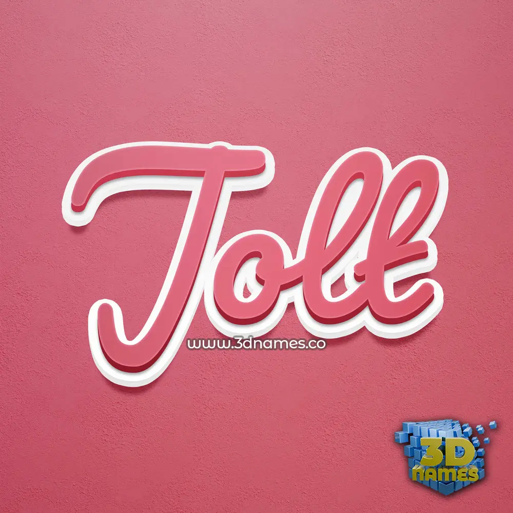 jolt in Red Scribble style - 3D name wallpaper