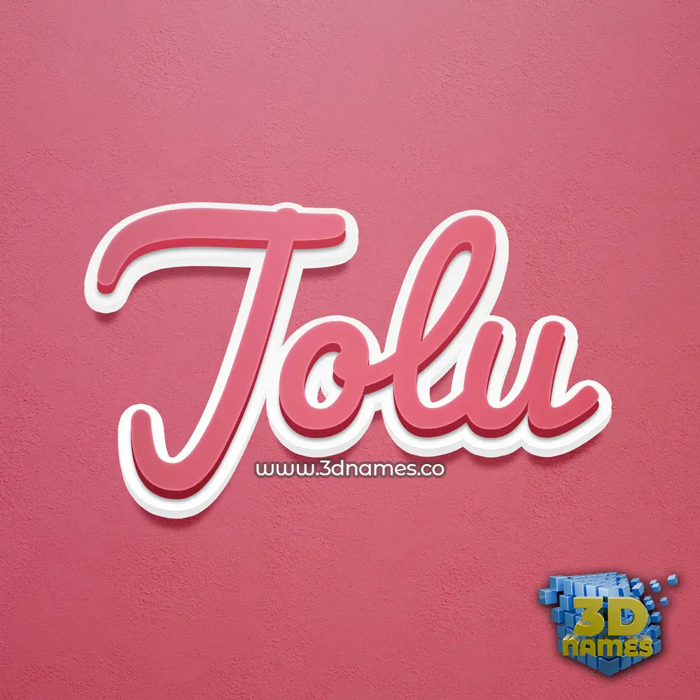 jolu in Red Scribble style - 3D name wallpaper