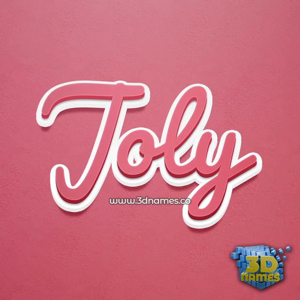 joly in Red Scribble style - 3D name wallpaper