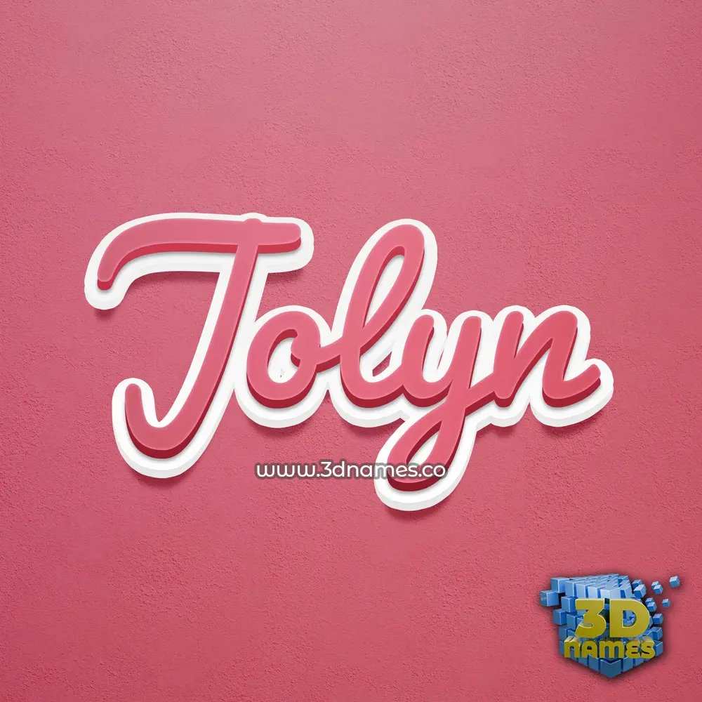 jolyn in Red Scribble style - 3D name wallpaper