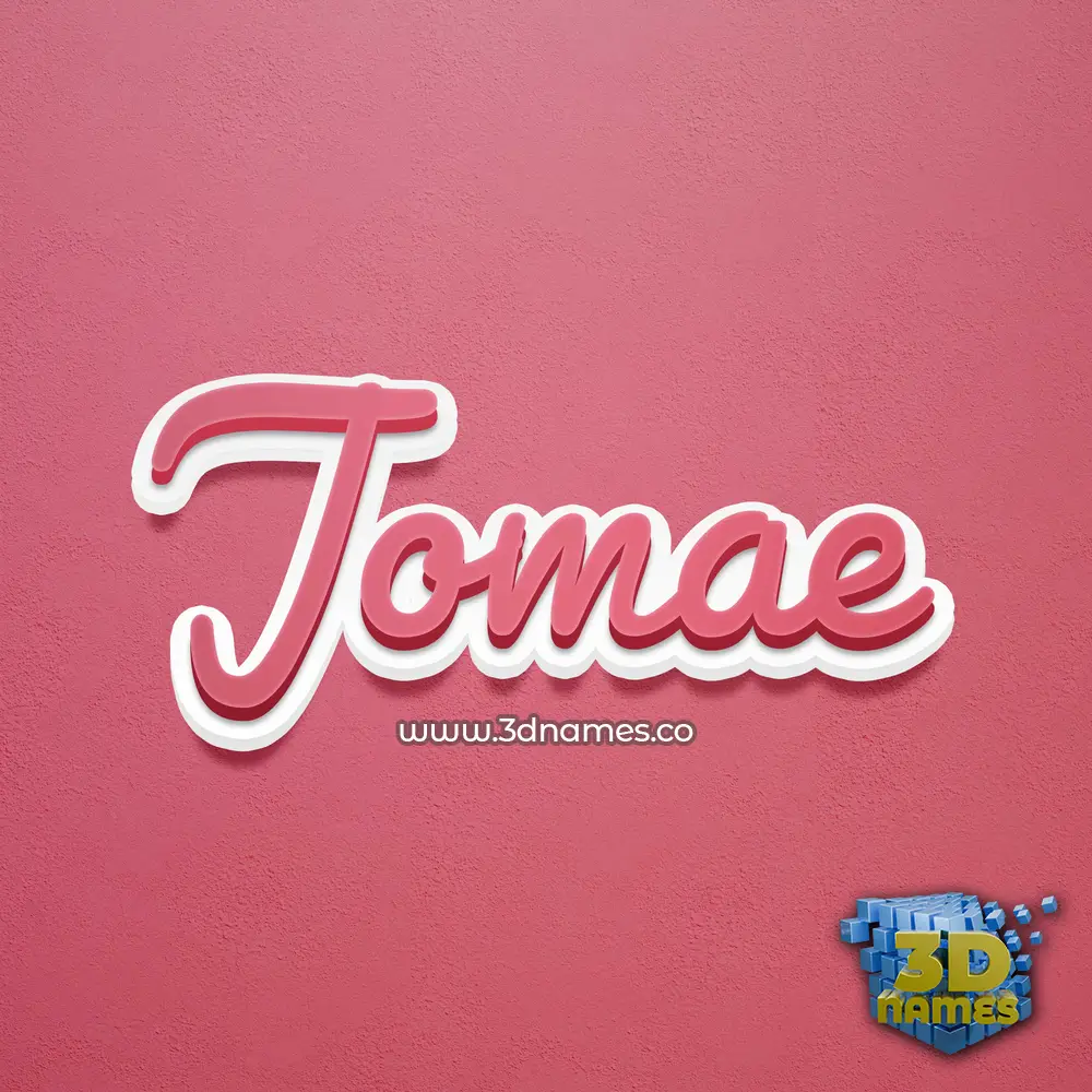 jomae in Red Scribble style - 3D name wallpaper