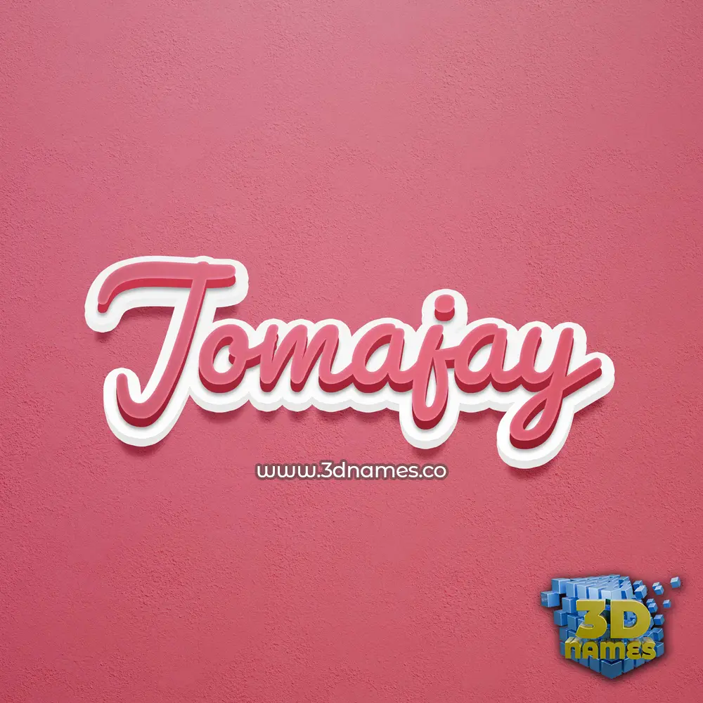 jomajay in Red Scribble style - 3D name wallpaper