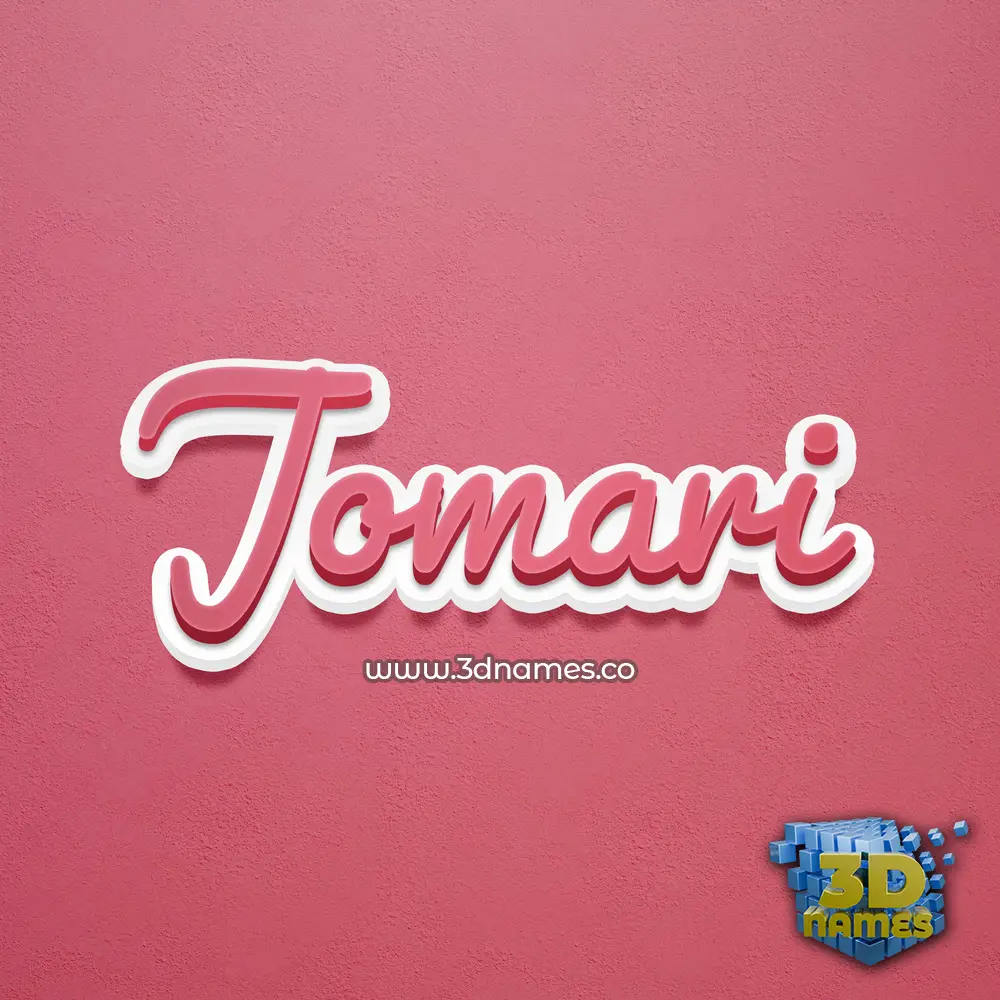 jomari in Red Scribble style - 3D name wallpaper