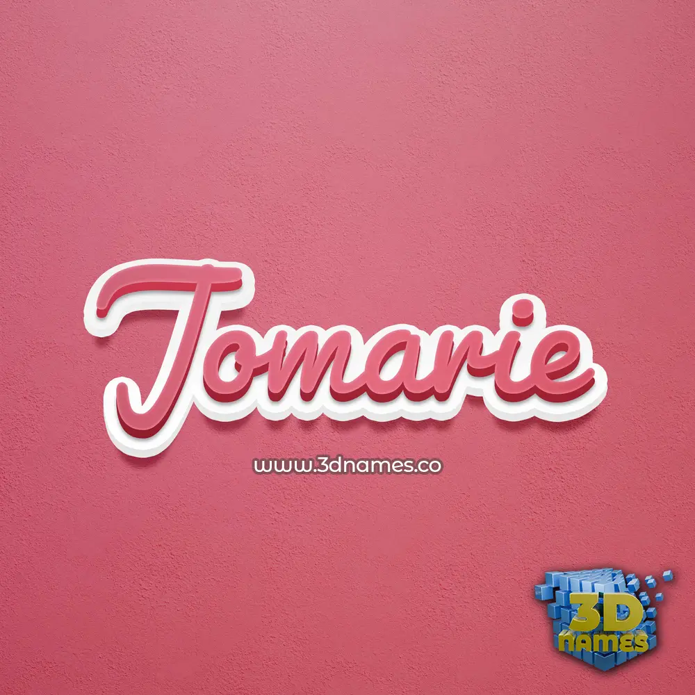 jomarie in Red Scribble style - 3D name wallpaper