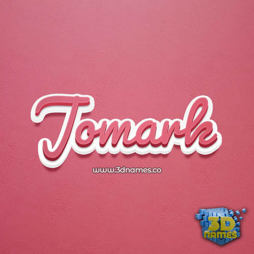 jomark in Red Scribble style - 3D name wallpaper