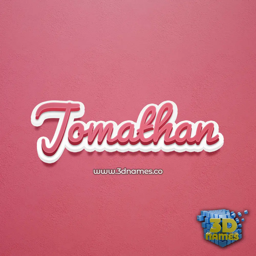 jomathan in Red Scribble style - 3D name wallpaper