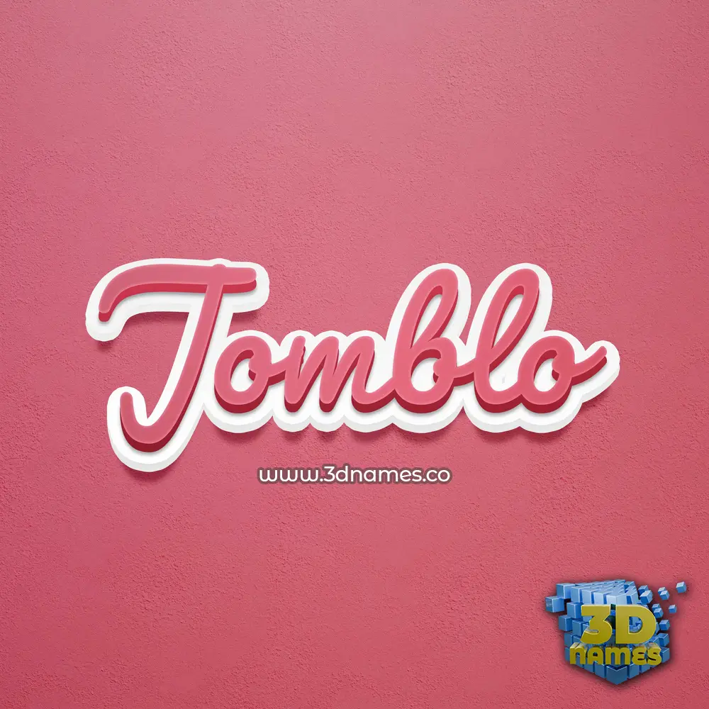 jomblo in Red Scribble style - 3D name wallpaper