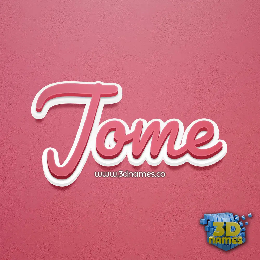 jome in Red Scribble style - 3D name wallpaper