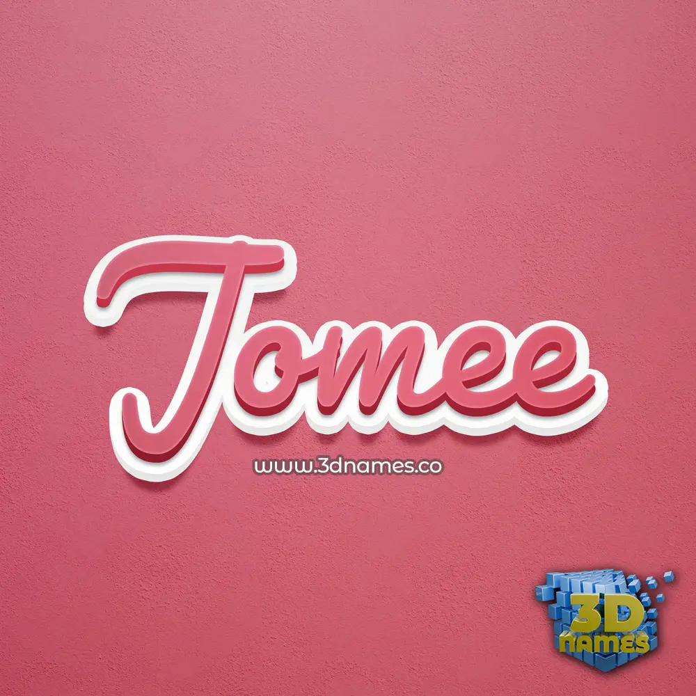 jomee in Red Scribble style - 3D name wallpaper