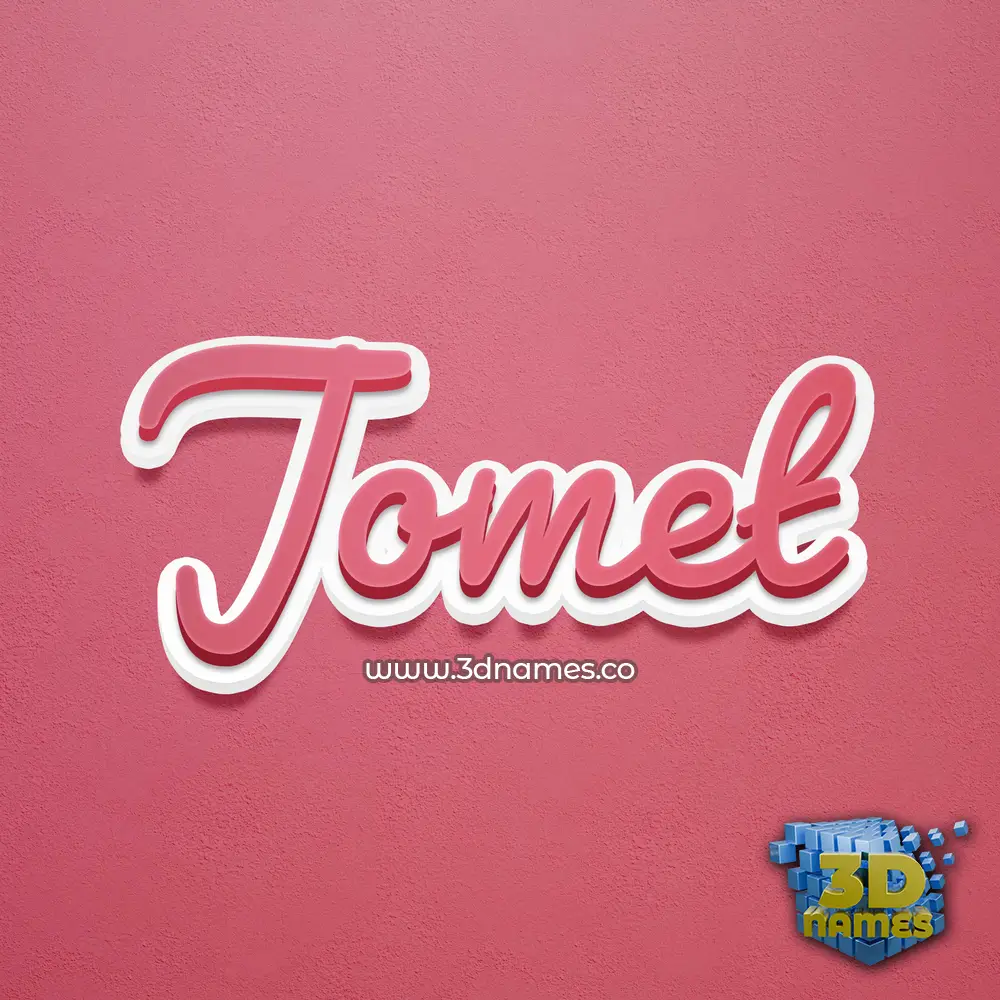 jomet in Red Scribble style - 3D name wallpaper