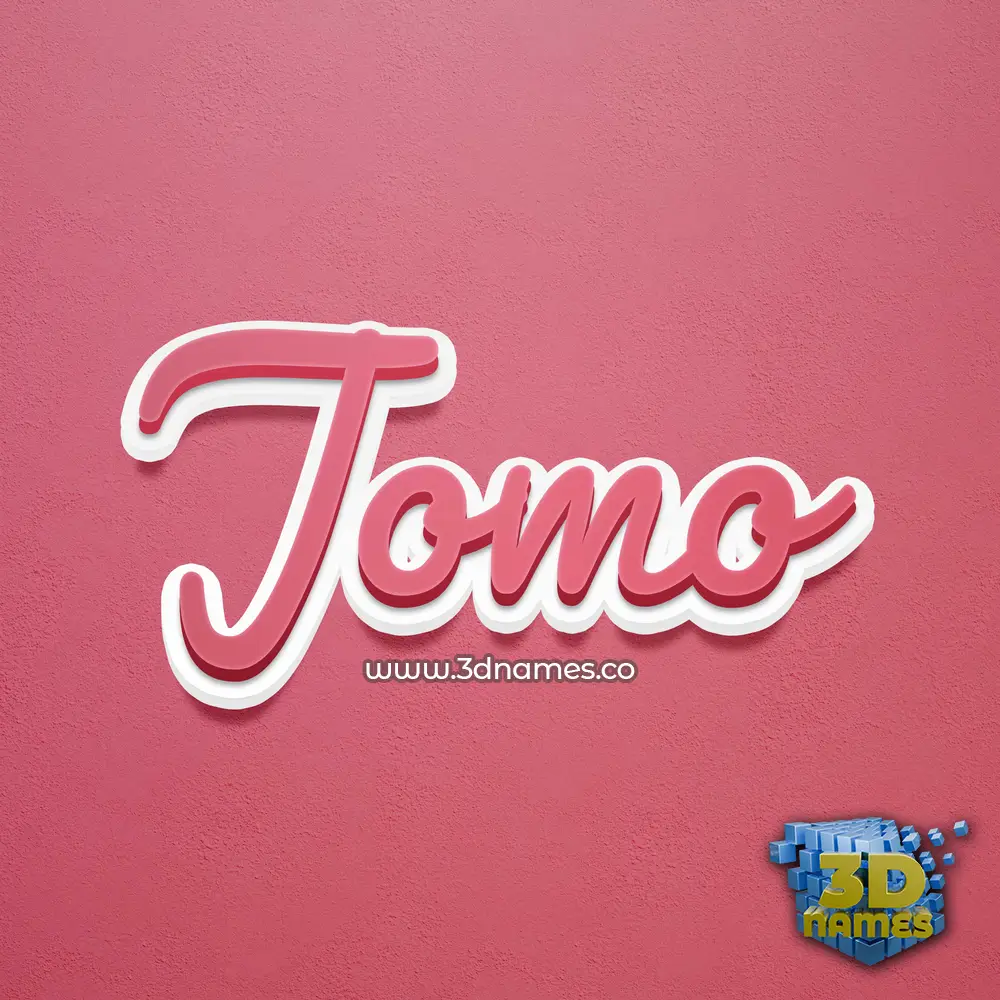 jomo in Red Scribble style - 3D name wallpaper