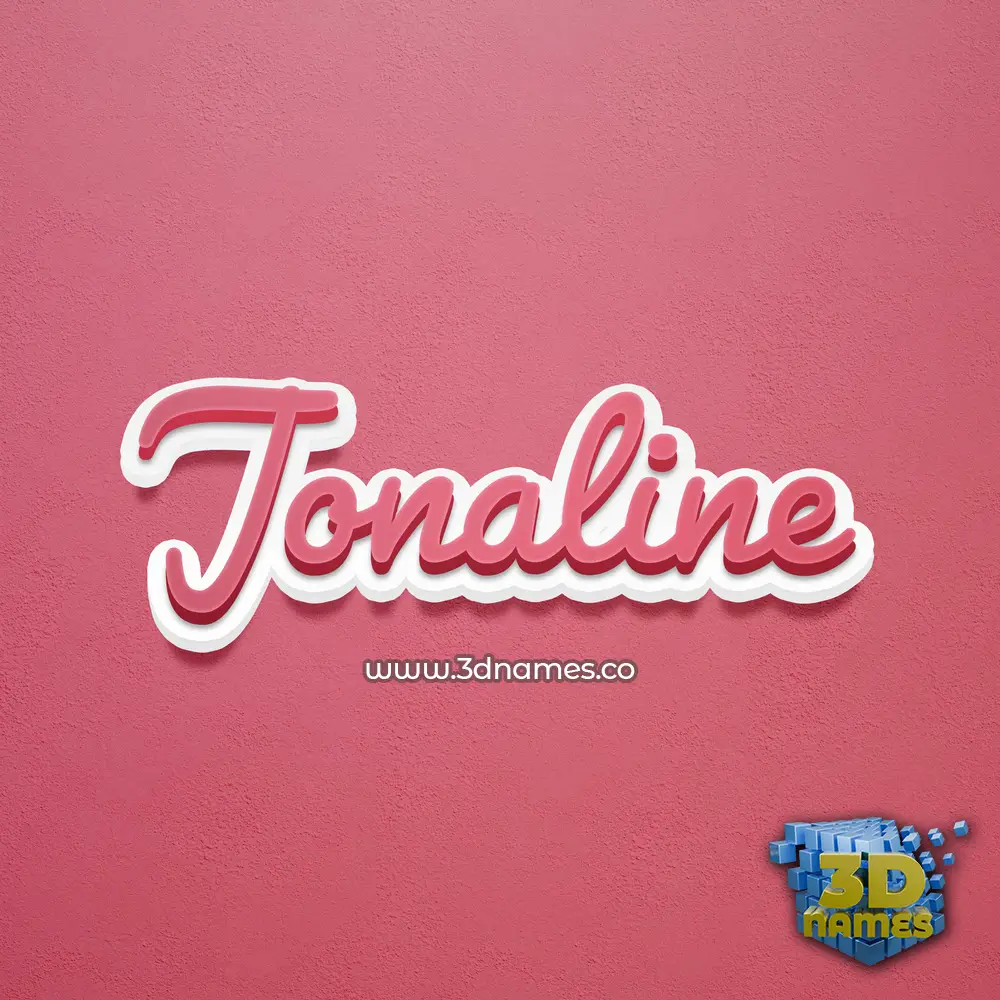 jonaline in Red Scribble style - 3D name wallpaper