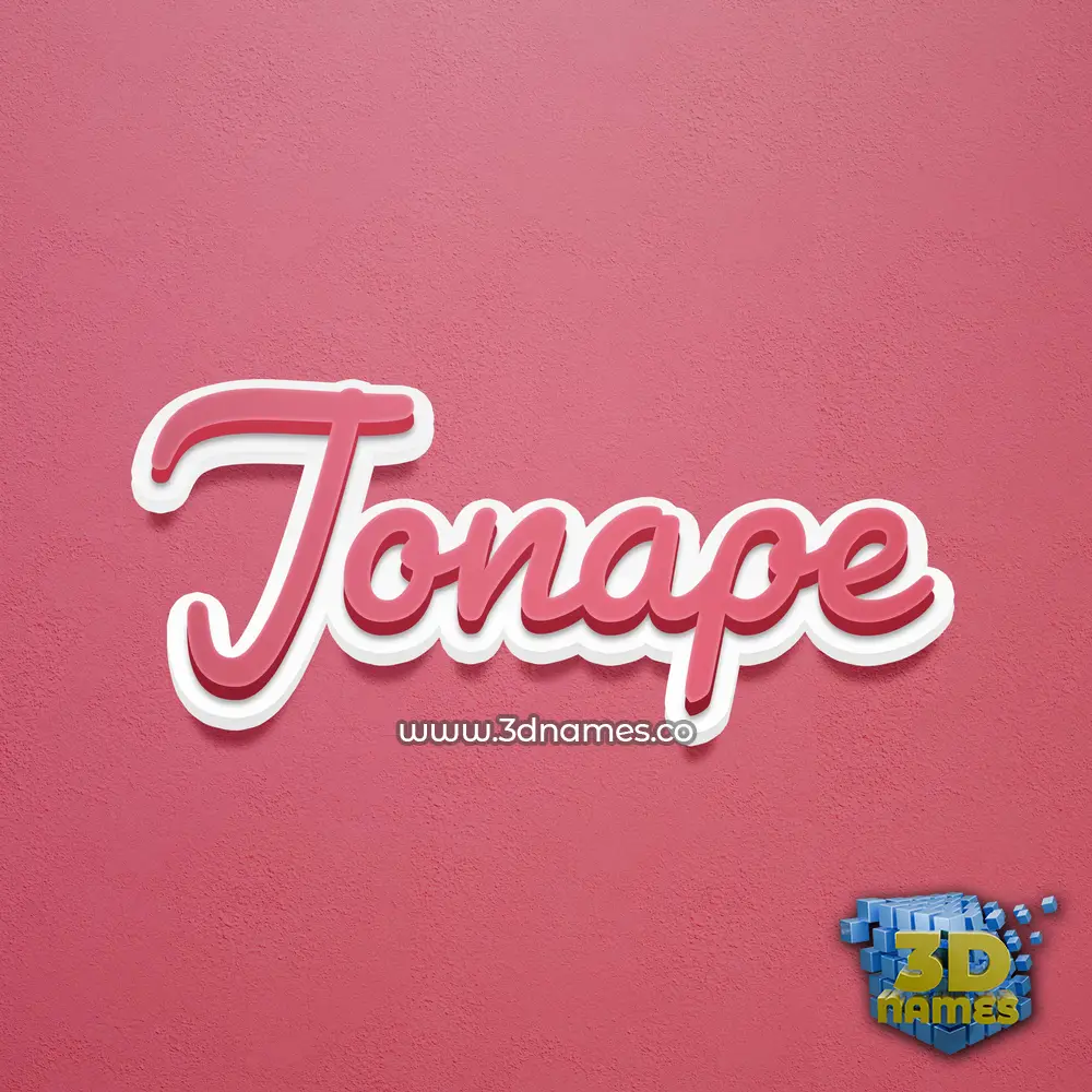 jonape in Red Scribble style - 3D name wallpaper